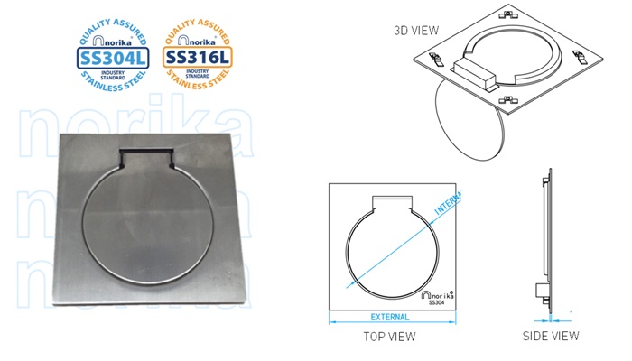 Stainless Steel AISI304L/316L Square Grating (No Hole)